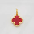 Dije Trebol Agata 5.15g / 1 1/4 in Oro Amarillo 18K