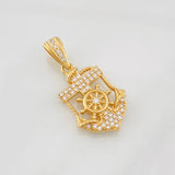 Dije Cruz Ancla 2.9g / 1 1/4 in Oro Amarillo 18K