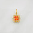 Dije Halo Cuadrado 2.1g / 1/2 in Oro Amarillo 18K