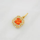 Dije Halo Cuadrado 2.1g / 1/2 in Oro Amarillo 18K