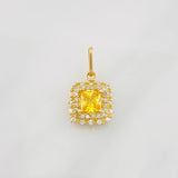 Dije Halo Cuadrado 2g / 3/4 in Oro Amarillo 18K