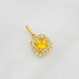 Dije Halo Cuadrado 2g / 3/4 in Oro Amarillo 18K