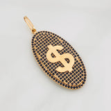 Dije Placa Signo Peso 5.85g / 1 3/4 in Oro Rosa 18K