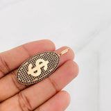 Dije Placa Signo Peso 5.85g / 1 3/4 in Oro Rosa 18K