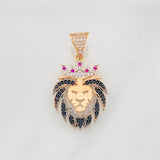 Dije Rey Leon 3.15g / 1 1/4 in Tres Oros 18K