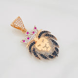 Dije Rey Leon 3.15g / 1 1/4 in Tres Oros 18K