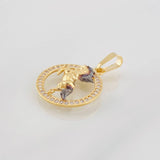 Dije Caballo 1.4g / 1 in Dos Oros Negro Amarillo 18K