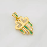 Dije Hamsa Corazones 3.1g / 1 in Oro Amarillo 18K