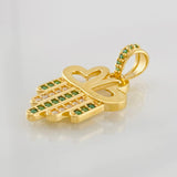 Dije Hamsa Corazones 3.1g / 1 in Oro Amarillo 18K