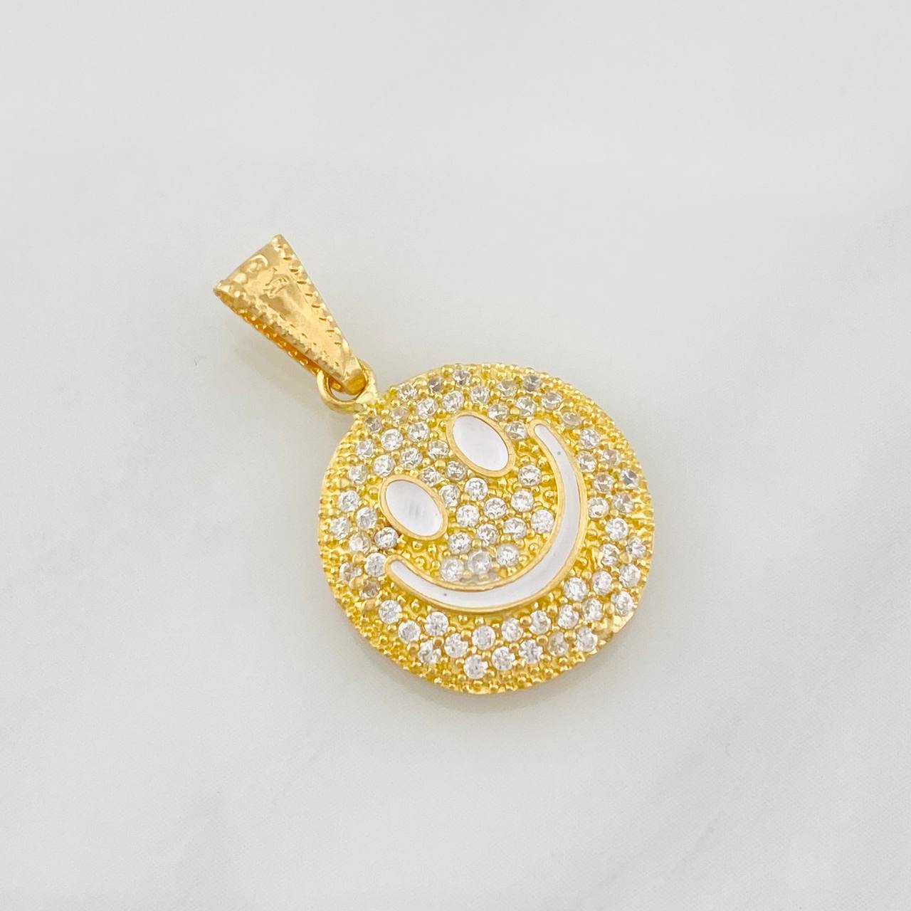 Dije Cara Feliz Tupida 1.85g / 3/4 in Oro Amarillo 18K