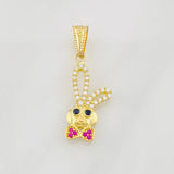 Dije Conejo Moño 1.1g / 1 in Oro Amarillo 18K