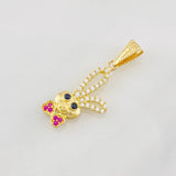 Dije Conejo Moño 1.1g / 1 in Oro Amarillo 18K