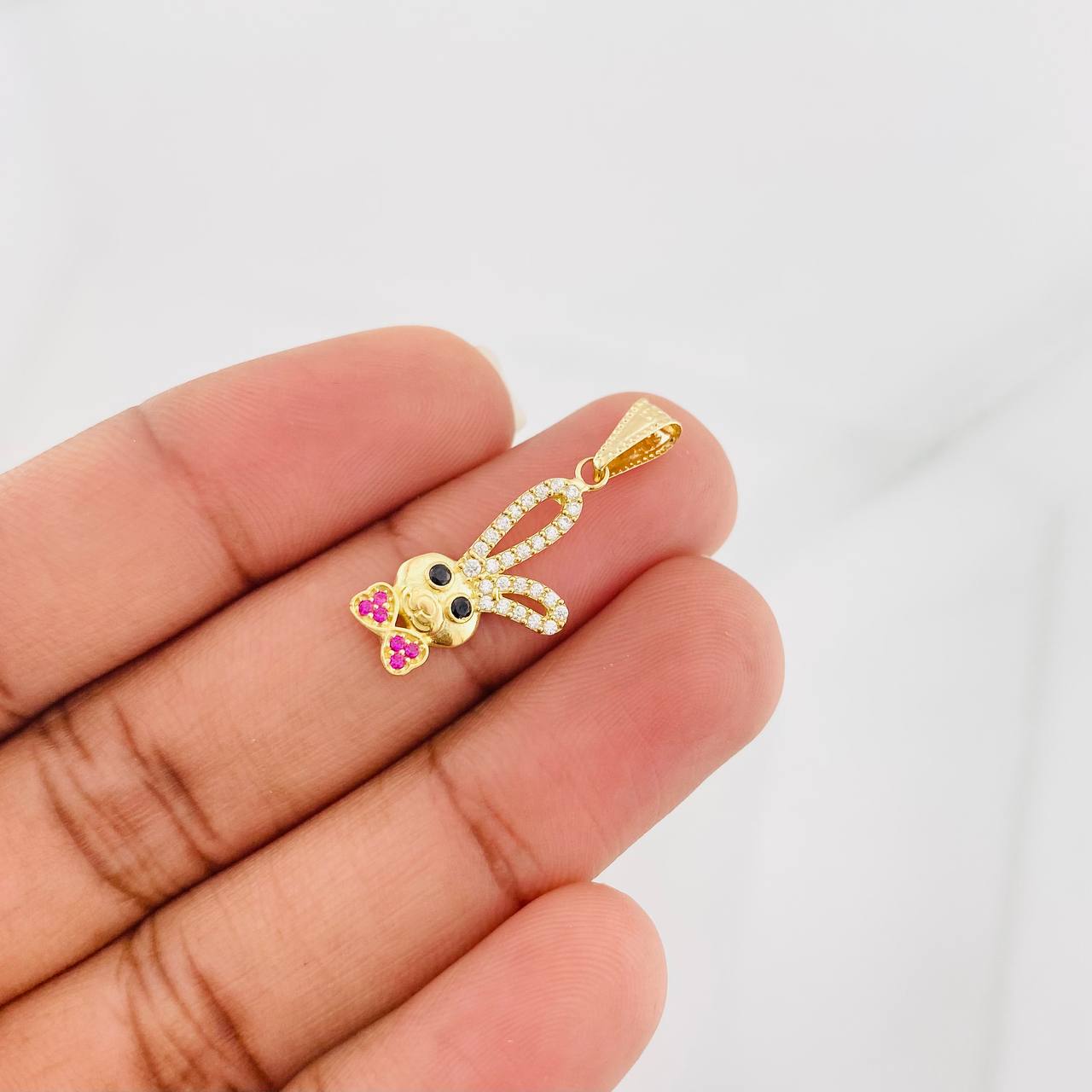 Dije Conejo Moño 1.1g / 1 in Oro Amarillo 18K