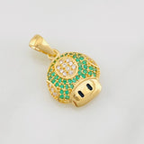 Animated Mushroom Pendant 2.15g / 1/2 in Yellow Gold 18K