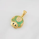 Animated Mushroom Pendant 2.15g / 1/2 in Yellow Gold 18K