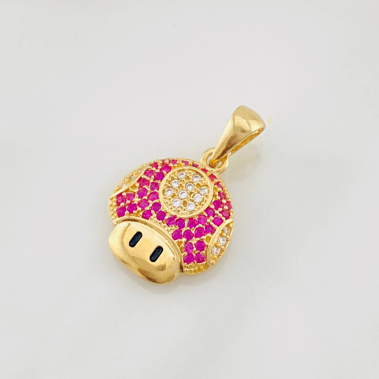Dije Hongo Animado 2.15g / 1/2 in Oro Amarillo 18K