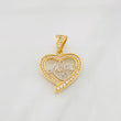 Dije Corazon Nana 3.25g / 1 in Dos Oros Amarillo Blanco 18K