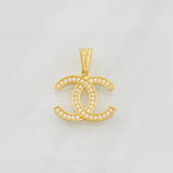 Dije Doble Ola 1.45g / 3/4 in Oro Amarillo 18K