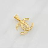 Dije Doble Ola 1.45g / 3/4 in Oro Amarillo 18K