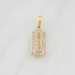 Dije Cuchilla 1.75g / 1 in Dos Oros Amarillo Blanco 18K