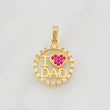 Dije I Love You Dad 2g / 3/4 in Oro Amarillo 18K