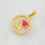 Dije I Love You Dad 2g / 3/4 in Oro Amarillo 18K