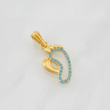 Dije Pies 1g / 3/4 in Oro Rosa 18K