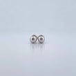 Stud Earrings Bead 0.6gr / 5mm Polished 18K White Gold &