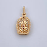 Dije Virgen Guadalupe 1.2gr / 2.1cm / Circones Blancos Verdes Fucsias Oro Amarillo 18K &