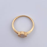 Anillo Trebol 1.95gr / T6 3/4 / Nacar Blanco Oro Amarillo 18K &