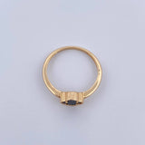 Ring Clover  1.9gr / T6 3/4 / Black Onyx 18K Yellow Gold &