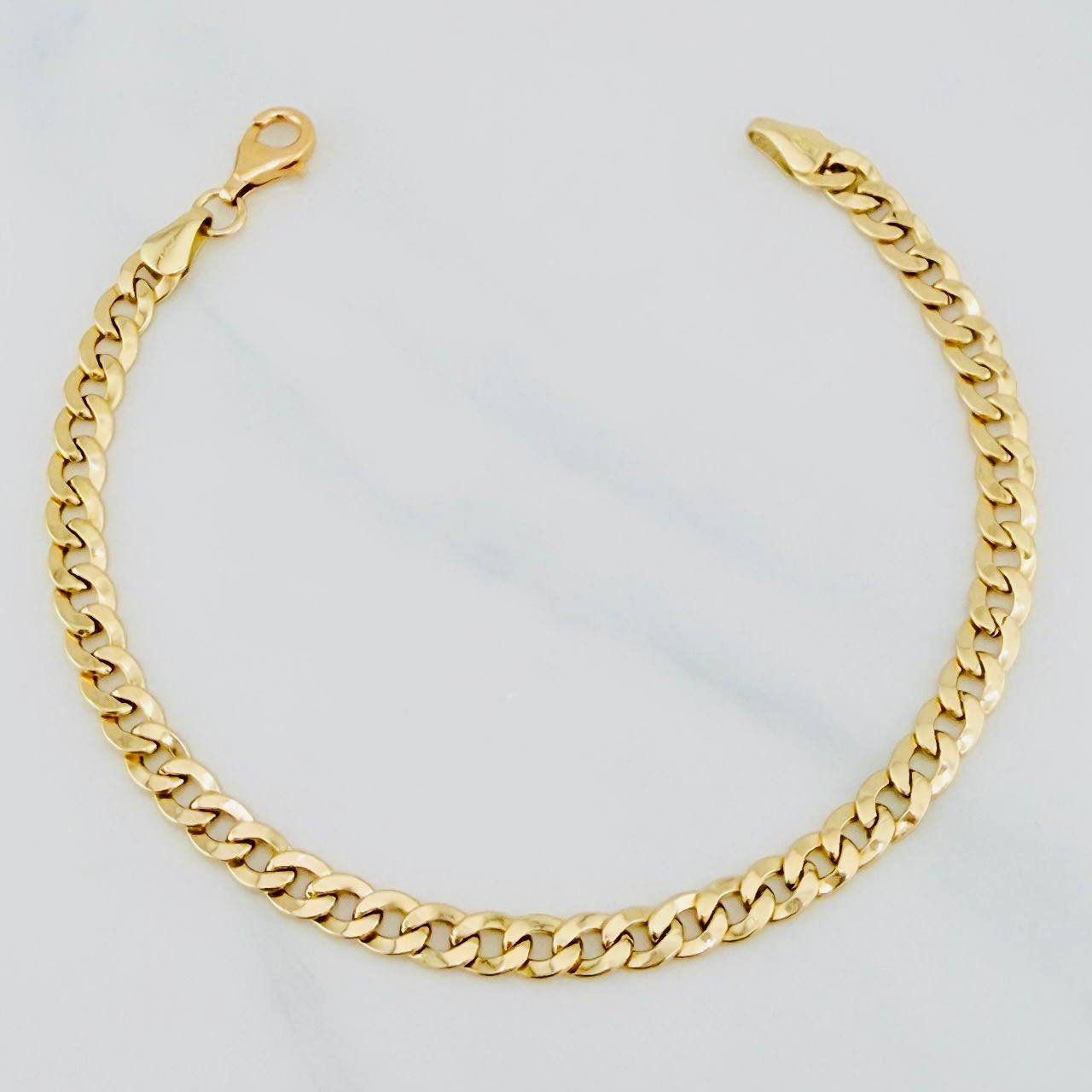 Pulso Cubano 4 g / 8 in / 4.6 mm Oro Amarillo 18K