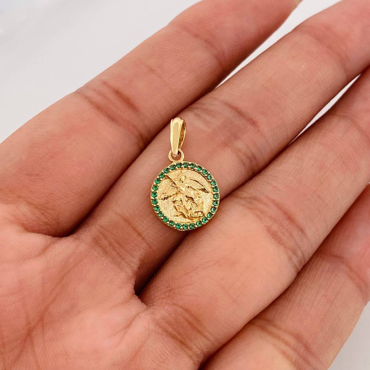 Dije San Miguel Arcángel 1.5g / 3/4 in Oro Amarillo 18K