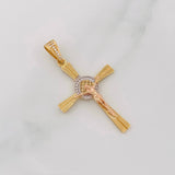 Dije Cruz Cristo 4.4g / 2 in Tres Oros 18K