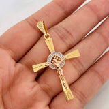 Dije Cruz Cristo 4.4g / 2 in Tres Oros 18K