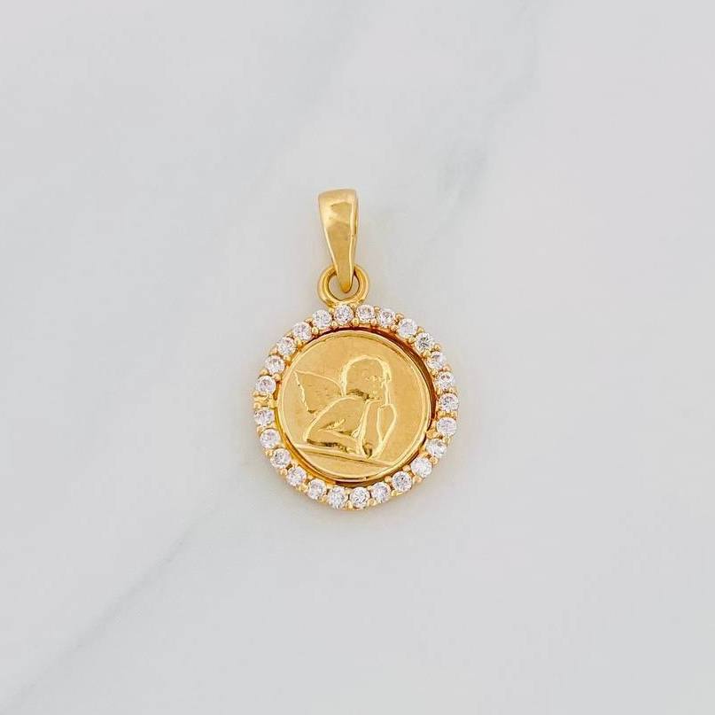 Dije Ángel 1.8g / 3/4 in Oro Amarillo 18K