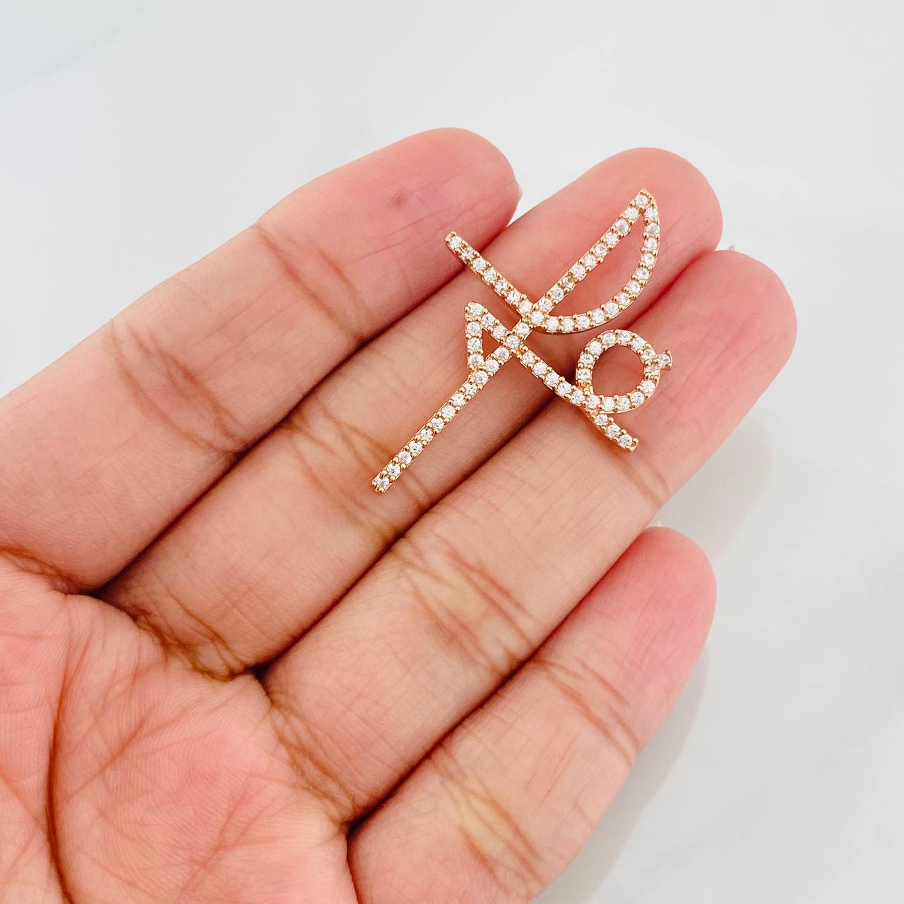 Dije Cruz Fe 3.1g / 1 1/2 in Oro Rosa 18K