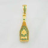 Dije Botella Champagne 4.25g / 1 1/2 in Oro Amarillo 18K