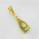 Dije Botella Champagne 4.25g / 1 1/2 in Oro Amarillo 18K