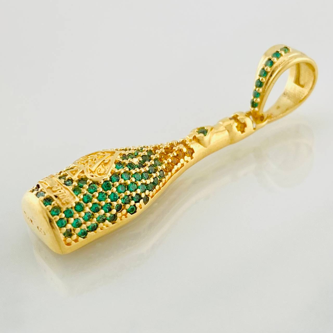 Dije Botella Champagne 4.25g / 1 1/2 in Oro Amarillo 18K