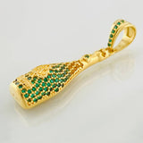 Dije Botella Champagne 4.25g / 1 1/2 in Oro Amarillo 18K