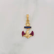 Pendant Anchor 2g / 1 1/4 in Two-Tone Black Yellow 18K
