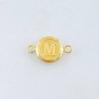 Herraje Letra M 0.4gr / 1/2 in / Oro Amarillo 18K *
