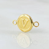 Herraje Letra V 0.45gr / 1/2 in / Oro Amarillo 18K *
