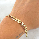 Pulso Cubano 9.45gr / 22cm / 6mm Oro Amarillo 18K ©