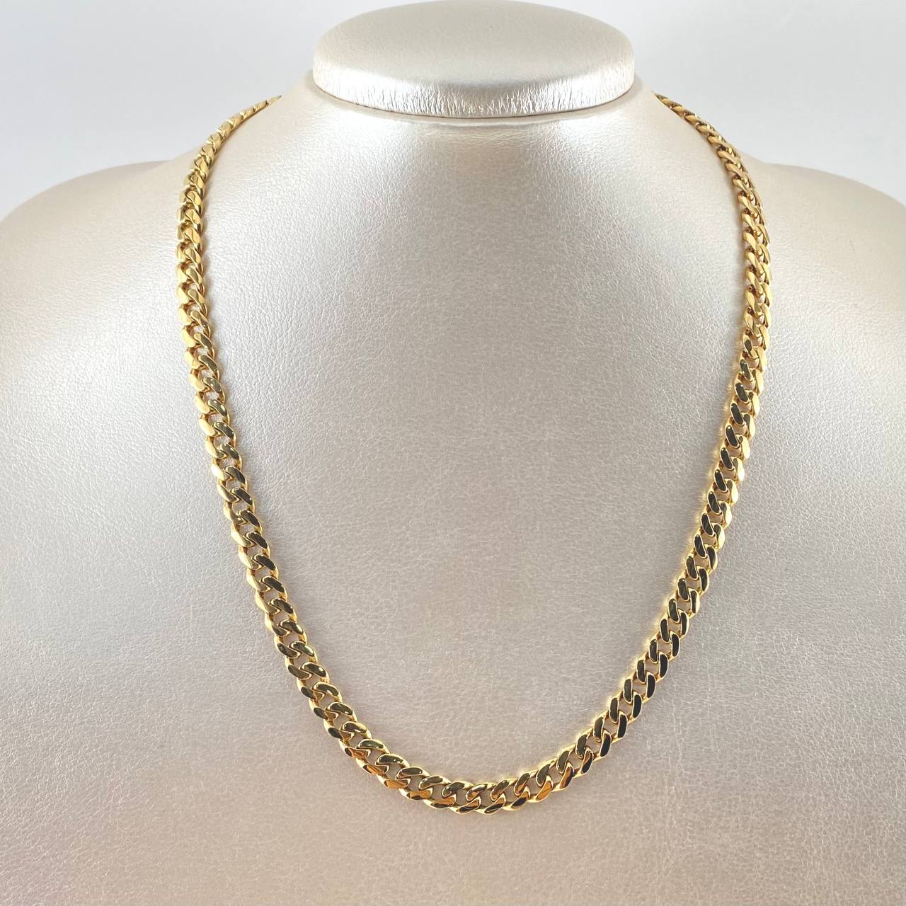 Cadena Cubana 20.8gr / 45cm / 6mm Oro Amarillo 18K