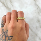 Anillo Argolla Trenzada 9.65gr / T5 3/4 / Relieve Liso Oro Amarillo 18K