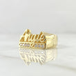Ring Name ANGIE 5.4gr / T6 1/2 / White Zircons 18K Yellow Gold