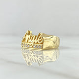 Ring Name ANGIE 5.4gr / T6 1/2 / White Zircons 18K Yellow Gold
