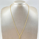 Chain Set Bow 0.95gr / 50cm / 1.2mm + Pendant Saint Michael the Archangel 0.4gr / 1.5cm Matte 1.35gr Yellow Gold 18K (Offer)